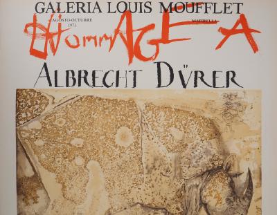 Salvador DALI: Rhinoceros, Homage to Albrecht Dürer - Signed Lithograph 2