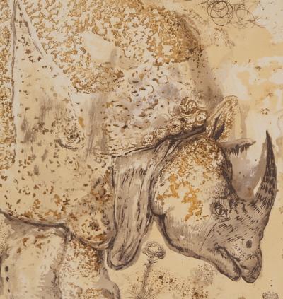 Salvador DALI: Rhinoceros, Homage to Albrecht Dürer - Signed Lithograph 2