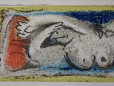 Pablo Picasso: Small Reclining Nude - Signed Lithograph 2