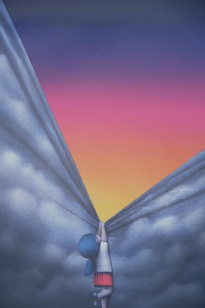 SETH : Derrière les nuages - Digigraphie originale 2