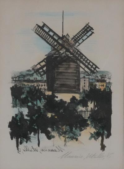 Maurice UTRILLO - Le moulin de la Galette, lithographie originale signée 2
