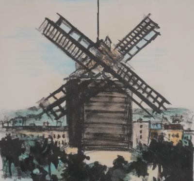 Maurice UTRILLO - Le moulin de la Galette, lithographie originale signée 2