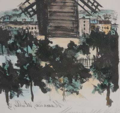 Maurice UTRILLO - Le moulin de la Galette, lithographie originale signée 2