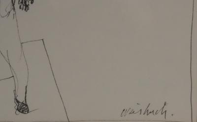 Claude WEISBUCH - Le violoniste, dessin original signé 2