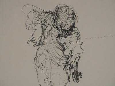 Claude WEISBUCH - Le violoniste, dessin original signé 2