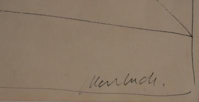 Claude WEISBUCH - Le violon en marche, dessin original signé 2