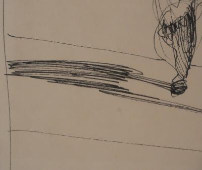 Claude WEISBUCH - Le violon en marche, dessin original signé 2