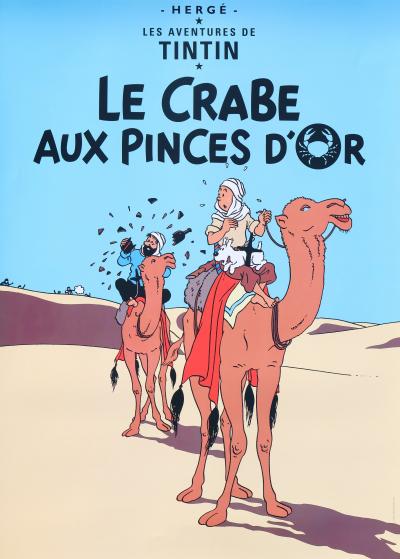 HERGE : Le crabe aux pinces d’or - Affiche Originale, édition officielle (Musée Tintin)