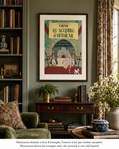 HERGE : Le sceptre d’Ottokar, AFFICHE Originale, édition officielle (Musée Tintin) 2