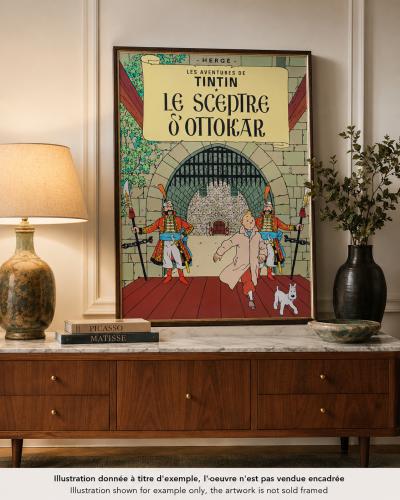 HERGE : Le sceptre d’Ottokar, AFFICHE Originale, édition officielle (Musée Tintin) 2