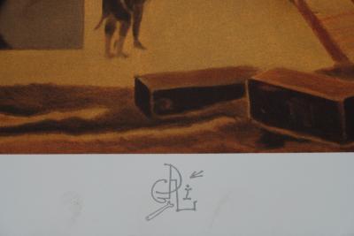 Salvador DALI : La main de Dali retirant une Toison d’Or - Lithographie signée 2