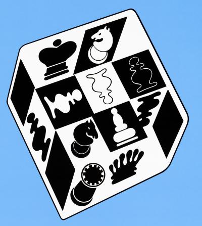 Victor VASARELY : Jeu d’échecs bleu - Affiche originale 2