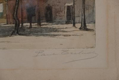 Gen PAUL (Paul TRELADE )  : La place du Tertre - Gravure originale signée 2