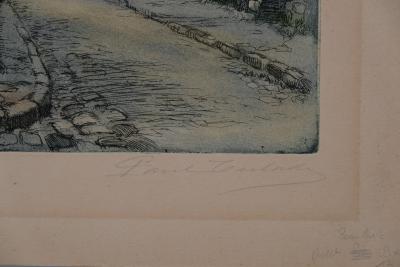 Paul TRELADE (Gen PAUL) : Rue des saules - Gravure originale signée 2