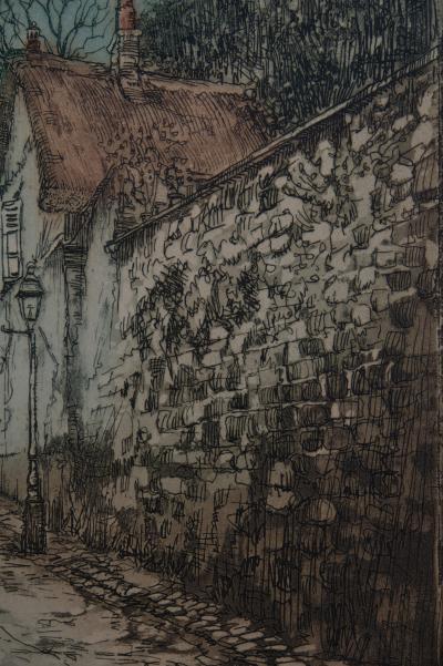 Gen PAUL (Paul TRELADE ) : Le toit de chaume - Gravure originale signée 2