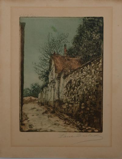Gen PAUL (Paul TRELADE ) : Le toit de chaume - Gravure originale signée