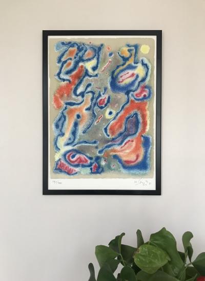 Gustave SINGIER - Composition,1981- Lithographie originale signée à la main 2
