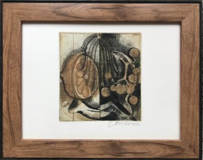 Brigitte COUDRAIN - Composition aux fruits - Gravure originale signée 2