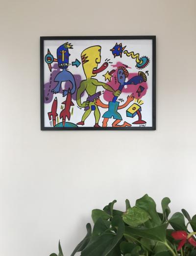 Jean-Luc JUHEL - Sans titre 2016 - Acrylique et aérosol signée 2