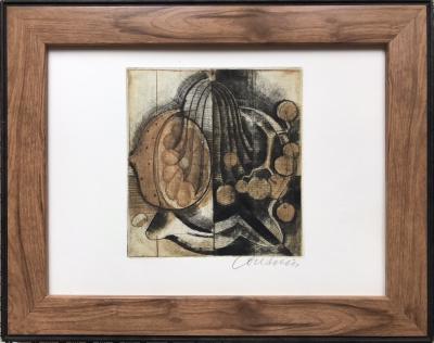 Brigitte COUDRAIN - Composition aux fruits - Gravure originale signée 2