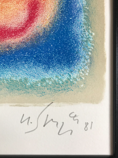 Gustave SINGIER - Composition,1981- Lithographie originale signée à la main 2
