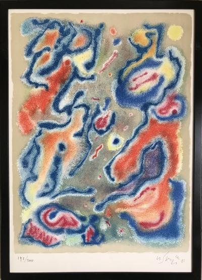 Gustave SINGIER - Composition,1981- Lithographie originale signée à la main 2