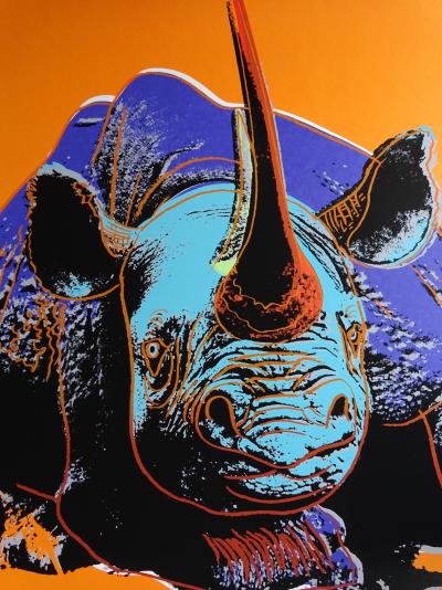 Andy Warhol  Rhinoiceros  - Sérigraphie  - 1983 2