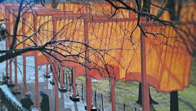 Christo et Jeanne-Claude - Promenade sous les drapeaux oranges, Central Park New York, 2005 - Lithographie offset 2
