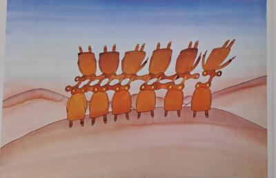 Jean-Michel Folon (d’après) - Ville déserte, 1971 - Impression d’art signée 2