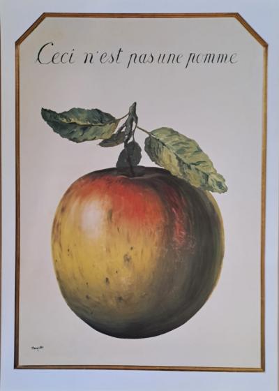 René Magritte (d’après) - Ceci n’est pas une pomme, 2009 - Lithographie offset, signée 2