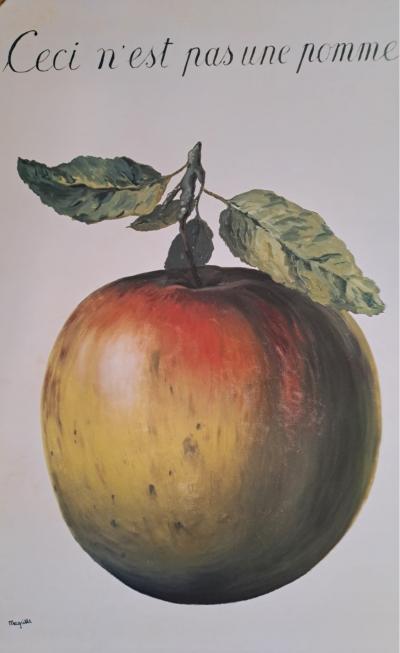 René Magritte (d’après) - Ceci n’est pas une pomme, 2009 - Lithographie offset, signée 2