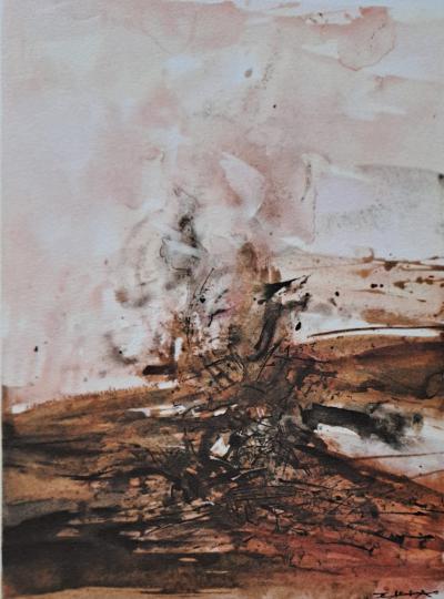 Zao Wou Ki -  Illuminations - Héliogravure  - signée 2