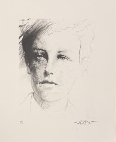 Ernest PIGNON-ERNEST  - Rimbaud, 1986 - Lithographie signée au crayon 2