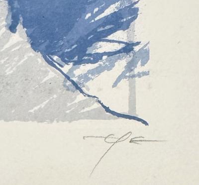 Ernest PIGNON-ERNEST  - Portrait de Rimbaud, 1986 - Lithographie signée au crayon et numérotée 2