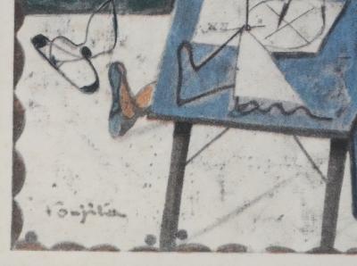 Tsuguharu FOUJITA - L’inventeur - Lithographie signée dans la planche 2