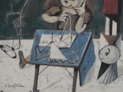 Tsuguharu FOUJITA - L’inventeur - Lithographie signée dans la planche 2