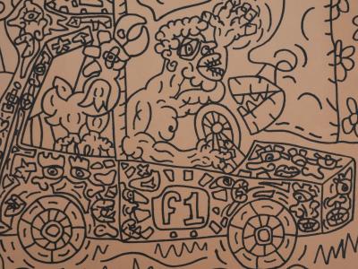 Robert COMBAS - Le pilote de Formule 1 - Dessin original signé 2