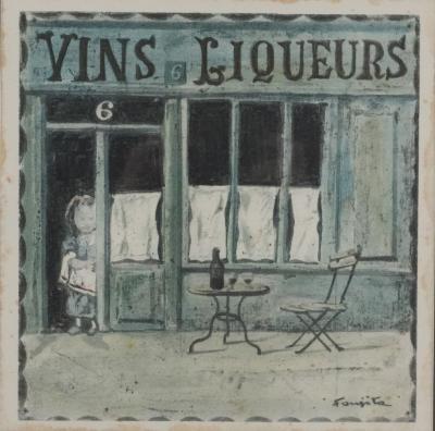 Tsuguharu FOUJITA - Vins et Liqueurs - Lithographie signée dans la planche 2