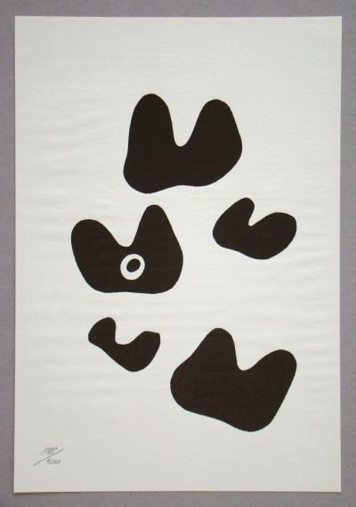 Jean Hans ARP - Constellation avec cinq éléments, 1960 - Sérigraphie édition limitée 2