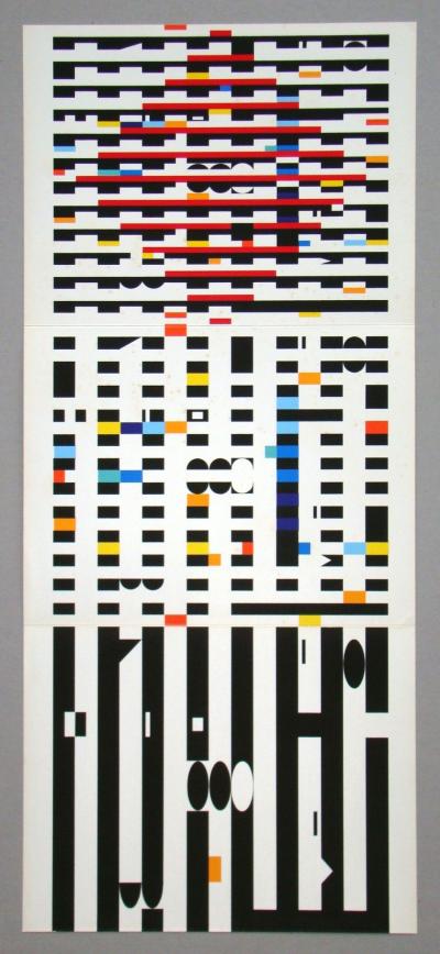 Yaacov AGAM - Composition cinetique, 1971 - Original screen print 2