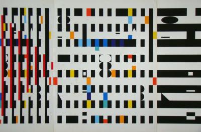 Yaacov AGAM - Composition cinetique, 1971 - Original screen print 2