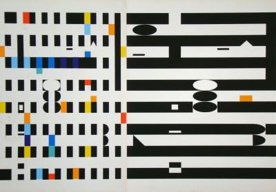 Yaacov AGAM - Composition cinetique, 1971 - Original screen print 2