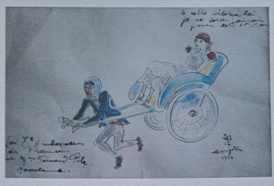 Léonard Foujita (d’après) - Foujita et Madeleine - Impression d’art, signée et titrée 2