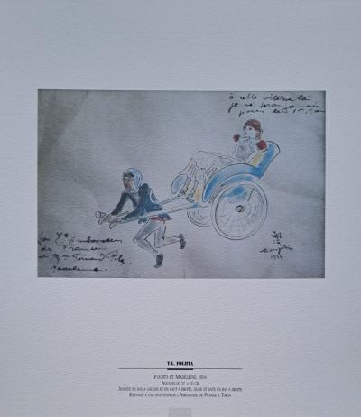Léonard Foujita (d’après) - Foujita et Madeleine - Impression d’art, signée et titrée 2