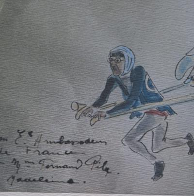 Léonard Foujita (d’après) - Foujita et Madeleine - Impression d’art, signée et titrée 2