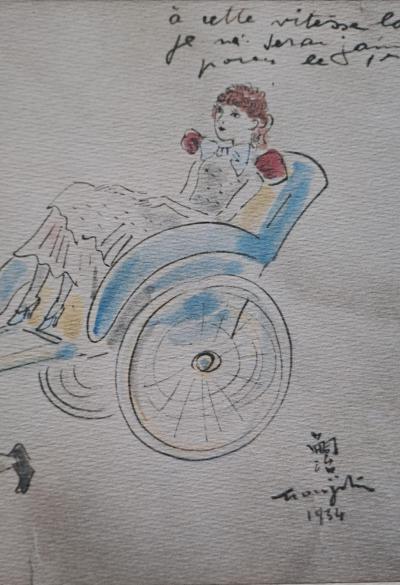Léonard Foujita (d’après) - Foujita et Madeleine - Impression d’art, signée et titrée 2
