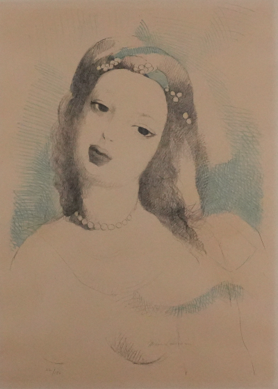 Marie LAURENCIN : Europe, Jeune fille aux perles - Lithographie Originale Signée 2