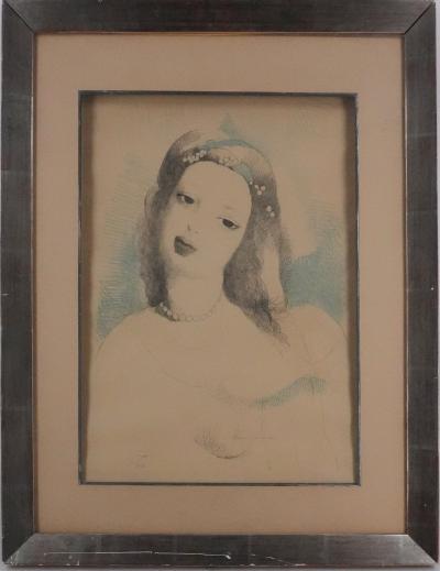 Marie LAURENCIN : Europe, Jeune fille aux perles - Lithographie Originale Signée