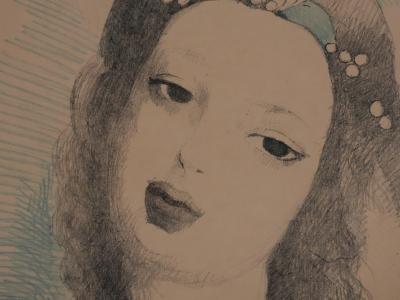 Marie LAURENCIN : Europe, Jeune fille aux perles - Lithographie Originale Signée 2