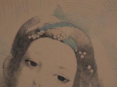 Marie LAURENCIN : Europe, Jeune fille aux perles - Lithographie Originale Signée 2